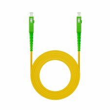 Nanocable Cable de Fibra Í?ptica SC/APC a SC/APC Monomodo Simplex LSZH, Amarillo, 10m