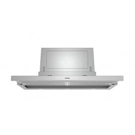 Campana tradicional telescópica Siemens LI97SA531, Serie iQ300, 90 cm, 729 m3/h, 69dB, motor iQdrive silencioso, clase A, luz LED, plata metalizado