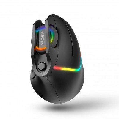 Mouse raton krom kaox gaming 6400 dpi usb rgb ergonomico vertical