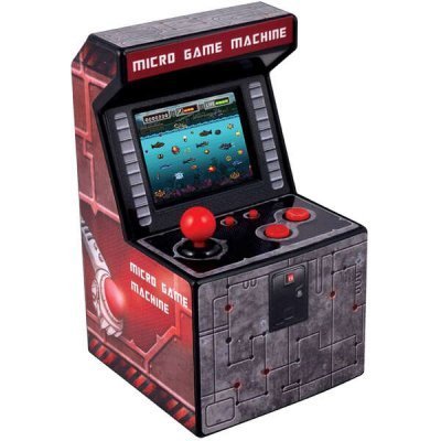 FR-TEC Mini Maquina Arcade Ital - Pantalla 2.5 TFT - 240 Juegos Retro - Alimentacion con 3 Pilas AA - Volumen Ajustable - Medidas 15X9X8.8cm - Color Varios