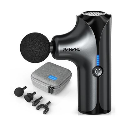 RENPHO MINI - MASSAGE GUN - 4 HEADS - 5 SPEEDS - BLACK