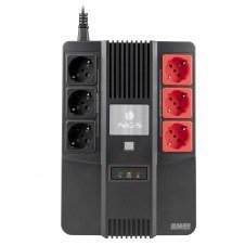 SAI OFFLINE NGS 600VA 360W PROTECCION SOBRECARGAS CORTOCIRCUITO 6XTOMAS SCHUKO AVR BACK BOOST NEGRO FORTRESSBUNKER
