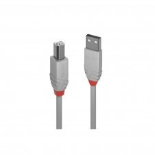 Lindy 36683 cable USB 2 m USB 2.0 USB A USB B Gris
