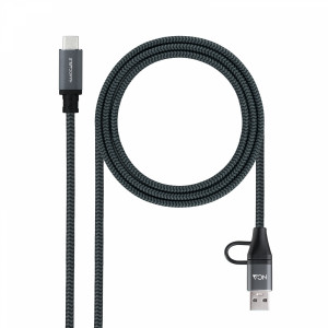 Nanocable CABLE USB3.2 GEN2x2 100W,USB-C+A/M-USB-C/M,1M