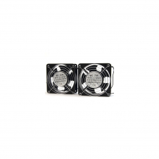 POWERGREEN RAC-00003-ST DOBLE VENTILADOR DE 12 CM PARA ARMARIO RACK