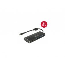 ADAPTADOR DELOCK USB 3.1 GEN 1 USB TYPE-C A CONCENTRADOR 3 USB 3.0 TIPO-A 1 HDMI 4K 30H 63931