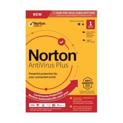 NORTON ANTIVIRUS PLUS 2GB ES 1 USER 1 DEVICE 12MO ** L. ELECTRONICA