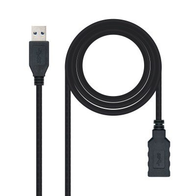 Nanocable - CABLE USB 3.0, TIPO A/M-A/H, NEGRO, 1 M