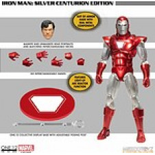 Figura mezco toyz marvel one:12 collective iron man silver centurion edition 16cm