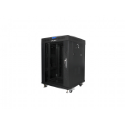 ARMARIO LANBERG RACK 19 15U 600X600 FLAT PACK NEGRO PUERTA CRISTAL CON LCD