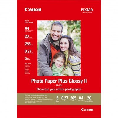 Papel fotografico canon 2311b019 brillo ii plus pp - 201 a4 - 20 hojas