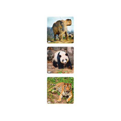 PUZZLE PLASTIC PRO. ANIMAL 21X21CM MINILAND 36060