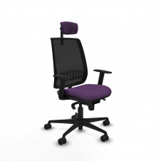 Piqueras y Crespo Alares sincro malla negra bali morado brazos 1D base nailon cabecero 2D ruedas 65 mm nailon