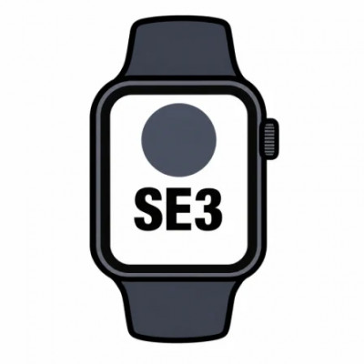 Apple Watch SE3/ GPS/ 40mm/ Caja de Aluminio Medianoche/ Correa Deportiva Azul Marino M/L