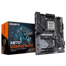 GIGABYTE X870 GAMING WIFI6 Placa Base - Compatible con CPUs AMD Ryzen 9000, 8+2+2 fases VRM, hasta 8000MHz DDR5 (OC), 1xPCIe 5.0 + 2xPCIe 4.0, Wi-Fi 6