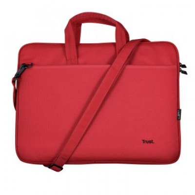 MALETIN TRUST BOLOGNA ECO PARA PORTATILES HASTA 16 - COMPARTIMENTO PRINCIPAL ACOLCHADO - COLOR ROJO