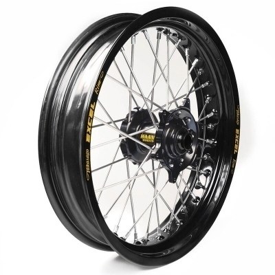 Rueda completa Haan Wheels aro negro 16,5-3,50 buje negro 1 35555/3/3 1 35555/3/3