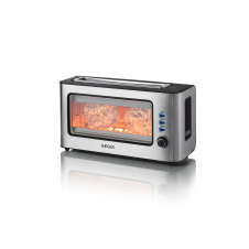 Haeger TO-100.014A tostadora 6 2 rebanada(s) 1000 W Negro, Acero inoxidable