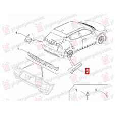 SOPORTE LATERAL DE PLASTICO PARA PARACHOQUE TRASERO(O)
