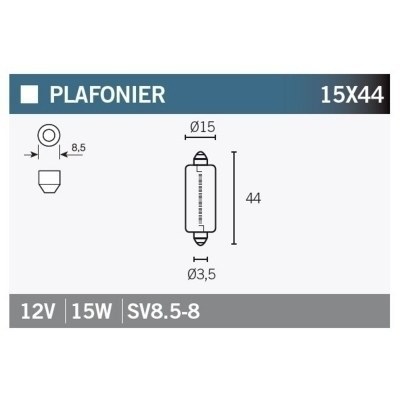 Caja de 10 lámparas SV8.5-8 SV8.5-8-12VX15W