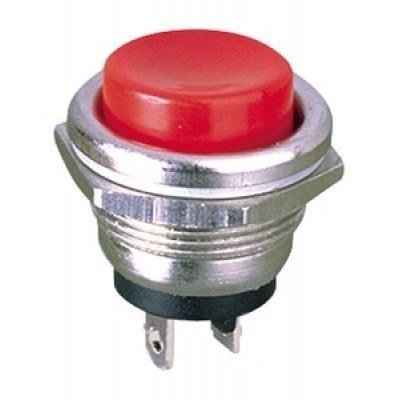 Pulsador Empotrar OFF-(ON) Abierto Reposo 2A/250Vac ROJO