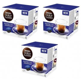 Pack de 3 cajas Dolce Gusto RISTRETTO ARDENZA, 16 unidades por caja, 48 cápsulas en total