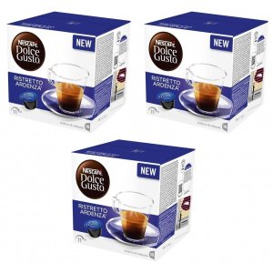 Pack de 3 cajas Dolce Gusto RISTRETTO ARDENZA, 16 unidades por caja, 48 cápsulas en total