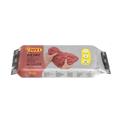 Jovi Air Dry Pasta para Modelar 500gr - Endurecible al Aire - Tacto Fresco - Facil de Moldear - Multi-Superficie - Secado en 24H - Acabado Fino - Color Terracota