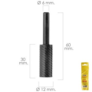 Fresa Rotativa Para Metal Cilindrica Ø 12 mm. Para Taladro / Fresadora