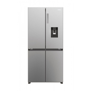 Frigorífico americano Haier HCR3818EWMM 181x83 4P No Frost, con dispensador, display, inox