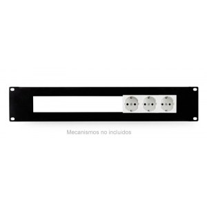 Panel para rack 19'' 2 U para instalar 8 paneles de conexión Fonestar FRP-33M