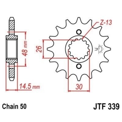 Piñón con goma anti-ruido JT SPROCKETS acero 339 - 530 JTF339.17RB