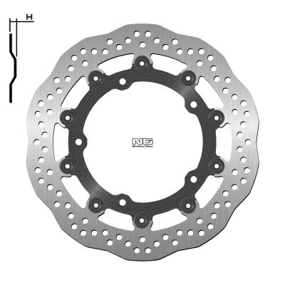 Disco de freno ondulado flotante NG 1623XG Ø320 x 181 x 4 1623XG