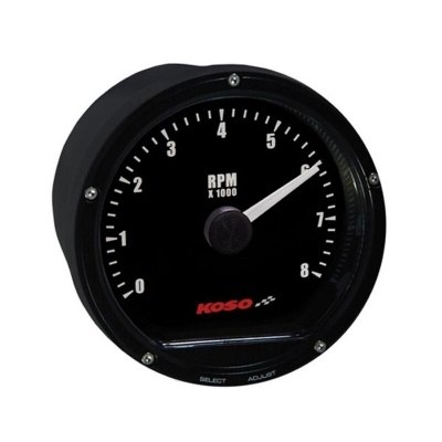 Tachymètre KOSO face noire 8000 RPM BA035113-03