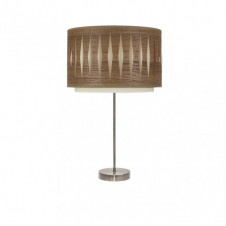 Sobremesa Alto Alexandra 1xe27 Cuero/madera Oscura 61x30x30 Cm