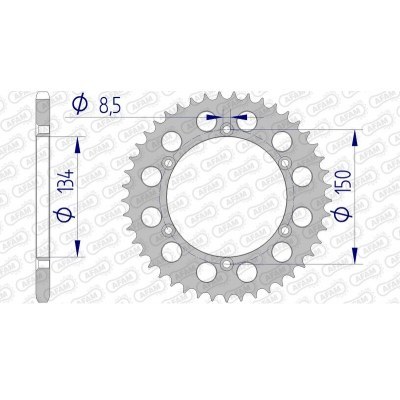 Corona AFAM aluminio ultraligera autolimpiable 17206 - Paso 520 17206N-46