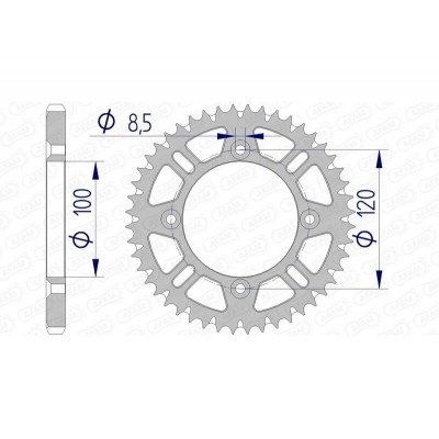 Corona AFAM aluminio ultraligera autolimpiable 15104 - Paso 428 15104+48