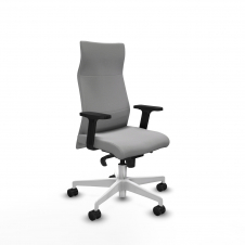 Piqueras y Crespo Albacete direcci?n sincro bali gris claro brazos 2D base blanca ruedas 65 nailon