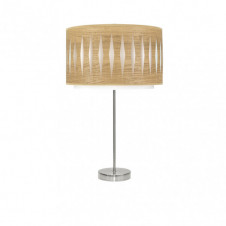 Sobremesa Alto Alexandra 1xe27 Niquel/madera Clara 61x30x30 Cm