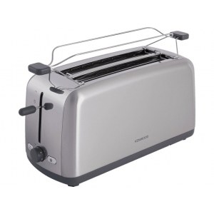 Tostador Kenwood TTM470, 2 ranuras largas, 1500W, inox