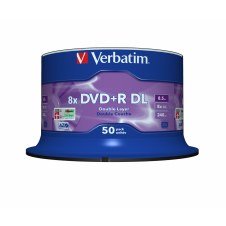 Dvd Verbatim DVD+R Double Layer 8x Matt Silver 50pk Spindle 8,5 GB DVD+R DL 50 pieza(s) 43758