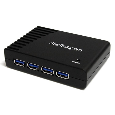 Adaptador Concentrador Hub Ladrón USB 3.0 Super Speed 4 Puertos Salidas PC Mac - Negro
