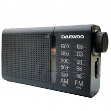 Daewoo DW1119 Radio AM/FM con Altavoz y Antena Negro