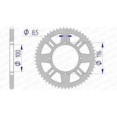 Corona AFAM aluminio ultraligera autolimpiable 17104 - Paso 420 17104N-49