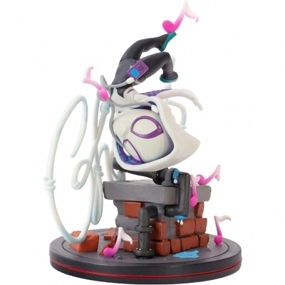 Figura diorama quantum mechanix marvel spiderman spider - verse ghost spider