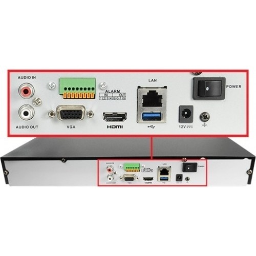 NVR 32Ch IP 8Mpx 80Mbps