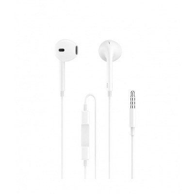 AURICULARES EIGHTT CON MICROFONO AP CONTROL DE VOLUMEN BLANCOS MINI JACK 3,5MM