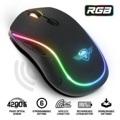 Ratón Gaming Inalámbrico Spirit of Gamer PRO-M9/ Batería recargable/ Hasta 4200 DPI