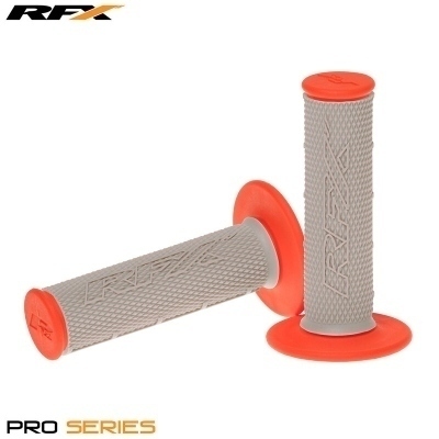 Puños compuestos dobles RFX serie Pro con centro gris (gris/naranja), pareja FXHG2050099OR