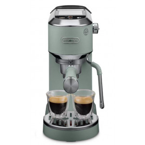 Cafetera espresso De’Longhi Dedica Duo EC890.GR, 15 bares, Cold Brew en 5 min, My LatteArt, panel táctil, Thermoblock, 15 cm de ancho, verde